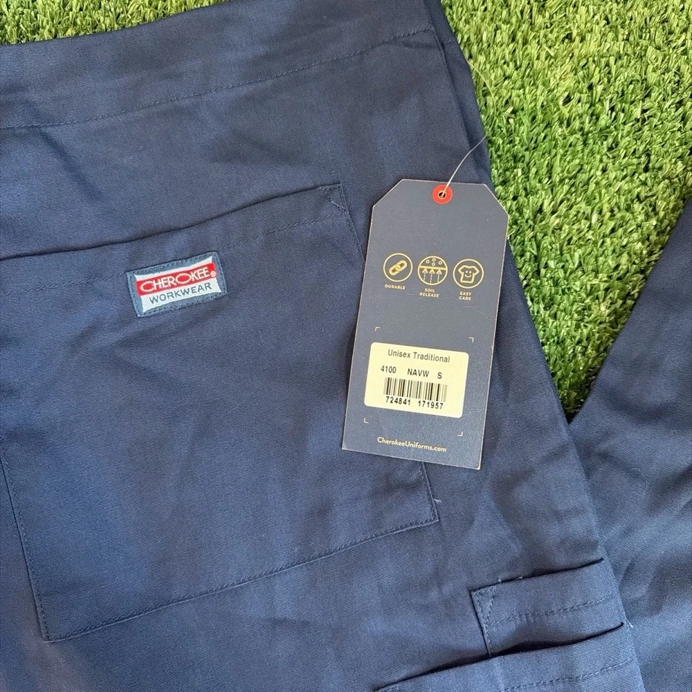 NWT Cherokee Authentic‎ Workwear Style 4100 NAVW Unisex Scrub Pants Small